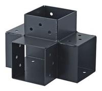 Connecteur 4D angle 90° pour poteau bois, H.9 x P.9 cm Bois G