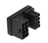 Connecteur 8 Broches, Adaptateur PCIe 90 Degrés Type RVS Coque ABS Connecteur d'alimentation de Carte Graphique GPU Connecteur PCIe 8 Broches Femelle vers Mâle Angle de 180