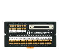 Connecteur à bornes à vis, SCSI 50 bornes à ressort carte de dérivation montage sur Rail DIN broches MDR interface femelle noir(SCSI-50P(CN)-PDM-SP)