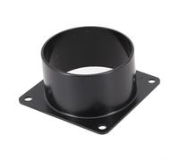 Connecteur à bride murale en ABS 75-120 mm pour tuyau de ventilation, faible résistance, joint de ventilateur d'air frais noir pour systèmes CVC intérieurs (75 mm)