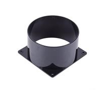 Connecteur à bride murale en ABS pour conduit d'air, joint à bride inférieure carrée de ventilateur d'air frais pour tuyaux de 75 mm, 100 mm, 120 mm (120 mm)