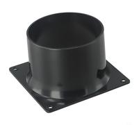 Connecteur à bride murale en ABS pour conduit d'air, joint à bride inférieure carrée de ventilateur d'air frais pour tuyaux de 75 mm, 100 mm, 120 mm (100 mm)