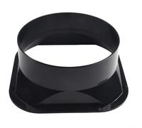 Connecteur à bride murale en ABS pour conduit de ventilation 100 mm, 110 mm, 150 mm, 200 mm, bride d'entrée d'air, bride de sortie d'air murale intérieure (200 mm)