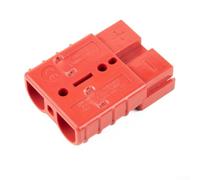 Connecteur à clé mécanique 50 A design anti-incompatibilité (rouge) | Contacts en cuivre plaqué argent, résistance aux hautes températures, faible génération de chaleur, longue durée de vie