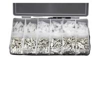 Connecteur à cosse isolé, Kit de 450 cosses à sertir isolées fourche 2,8/4,8/6,3 mm for câbles électriques