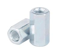 Connecteur à longue tige hexagonale zingué M5 M6 M8 M10 M12 M16 M20 M24, manchon de Joint, écrou d'accouplement tubulaire(M10x14x50-1pcs)