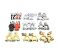 Connecteur à pince pour borne de batterie Pinces de bornes de batterie de voiture, 1 paire, capuchons conducteurs réglables, Type de goujon robuste, câble positif négatif, moto, bateau, voiture(A2)