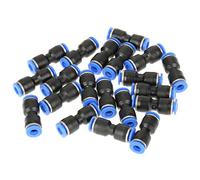 Connecteur à poussoir droit, 20pcs 6mm Tube Double Extrémité Circulaire à Dégagement Rapide Pneumatique Raccords de Ligne