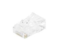 Connecteur à sertir 8P8C RJ45 CAT6 UTP peigne intégré pour monobrin - lot de 10