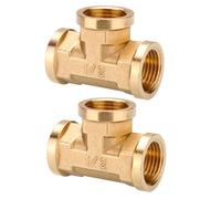 Connecteur à trois voies en laiton fileté 0,5 - Raccord de tuyau en laiton robuste - Installation simple pour tuyaux, réseaux - Tés résistants