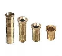 Connecteur à vis pour panier d'évier pour lavabo avec fente pour serrage manuel (laiton, 4,5 cm)