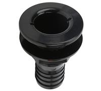 Connecteur ABS Droit à Raccord Traversant de Coque 1-1/2 Pouces pour Bateaux et Marines, Accessoire Durable de Haute qualité (Black)