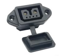 Connecteur ACDC mâle coudé Configuration Cordon d'alimentation à angle droit pour le chargement de la batterie dans les véhicules électriques et systèmes stationnaires Boîtier en plastique noir (2 4