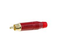 Connecteur ACPR-RED mâle droit à souder rouge plaqué or 3-7mm 2,5mm² AMPHENOL