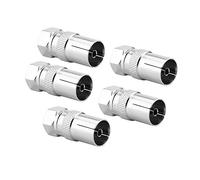 Connecteur Adaptateur D'antenne TV Coaxial RF, Transmission de Signal Forte et Durable pour Télévision par Satellite, TiVos, DVR, 5 Pièces en Alliage de Zinc