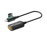 Connecteur adaptateur DC vers type C 140 W - Convertisseur de charge à affichage numérique | Câble de charge rapide universel pour ordinateur portable, tablette, téléphone portable, voyage