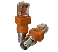 Connecteur adaptateur de coupleur Coaxial Coaxial BNC femelle vers RJ45 mâle(3PCS)
