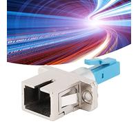 Connecteur Adaptateur Fibre Monomode, 1310-1550nm LC Mâle à Coupleur Optique Femelle SC, Perte de Retour élevée de Virole en Céramique Coupleur de Fibre Optique pour Communication Numérique