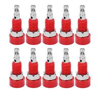 Connecteur Adaptateur Fiche Banane Femelle 2mm, Lot de 10, Matériau Laiton ABS, Adapté pour Instruments Électroniques - Haute Conductivité, Installation Facile, Usage Industriel (Rouge)