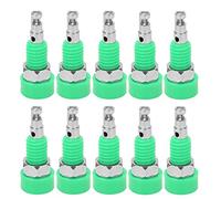 Connecteur Adaptateur Fiche Banane Femelle 2mm, Lot de 10, Matériau Laiton ABS, Adapté pour Instruments Électroniques - Haute Conductivité, Installation Facile, Usage Industriel (Verte)