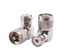 Connecteur adaptateur RF UHF PL259 mâle à SO 239 femelle, convertisseur Coaxial à Angle droit, 1 pièce