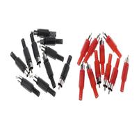 Connecteur adaptateur vidéo RCA mâle, 20 pièces, noir et rouge, à souder
