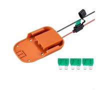 Connecteur Alimentation 14AWG pour Outils 18V Orange | Compatible L1815R B1820R, fusible 30W intégré, protection court-circuit, usage atelier maison