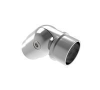 Connecteur articulé en acier inoxydable - 42,4 x 2,0 mm - 0-90 ° - Main courante - Coude réglable - Tube rond - Raccord enfichable V2A