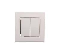 Connecteur Asfora double escalier crème avec cadre EPH0600123