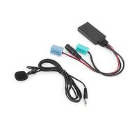 Connecteur Audio de Voiture, Câble Audio Bluetooth 6 Broches Adaptateur AUX IN Stéréo de Voiture avec Microphone adapté pour/Espace/Megane