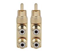 Connecteur AV, fiche séparatrice AV, adaptateur RCA, connecteur RCA mâle vers femelle, RCA mâle vers 2 femelles