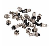 Connecteur Aviation 4 Broches, 10 Set Gx12 4pin Connecteur de Prise D'aviation Connecteur métallique de Fil mâle et Femelle de Prise d'aviation