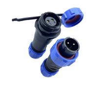 Connecteur Aviation Plug SP13 2 broches, IP68 2 broches sans soudure, prise d'aviation étanche et anti-poussière pour lampes extérieures, utilise 250 V 13 A (câble 14 AWG à sertir)