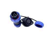 Connecteur Aviation Plug SP13 3 Broches sans Soudure 2 Trous Bride Aviation Plug IP68 étanche et Anti-poussière Aviation Plug pour Lampes extérieures 250 V 13 A (câble 14 AWG à sertir)