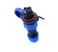 Connecteur Aviation Plug SP17 3 broches sans soudure 2 trous Bride Aviation Plug IP68 étanche et anti-poussière Aviation Plug pour lampes extérieures 500 V 10 A (câble 14 AWG à sertir)