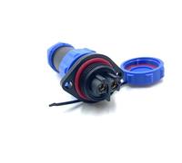 Connecteur Aviation Plug SP21 2 Broches sans Soudure 2 Trous Bride Aviation Plug IP68 étanche et Anti-poussière Aviation Plug pour Lampes extérieures 500 V 30 A (câble 12 AWG à sertir)