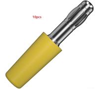 Connecteur Banane 3mm Fileté 10pcs Test Auto(yellow) | Design fileté pour robuste, connexion stable, pour idéal tests auto, 10 , couleurs variées
