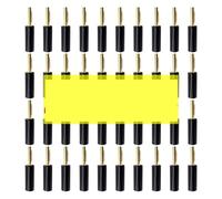 Connecteur banane plaqué or 4 mm, 8/40/200 pièces, fiche de klaxon sans soudure for haut-parleur, adaptateur de câble vidéo(200 Black)