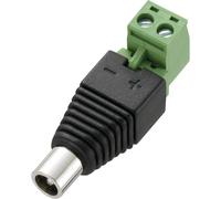 Connecteur basse tension femelle, droit TRU COMPONENTS DC12-F 716331 Ø extérieur: 5.5 mm Ø intérieur: 5.5 mm 2.1 mm 1 pc(s)