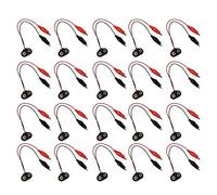 Connecteur batterie 9V avec pince 20 pièces, câbles 15 cm - Durable et stable, facile à remplacer, idéal pour tests électroniques et bricolage