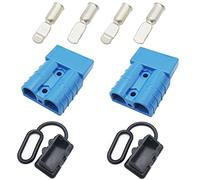 Connecteur Batterie, CESFONJER 50A 600V Connecteur Rapide Batterie, pour Voiture Camping-Car Caravane Moto Bateau (Bleu)