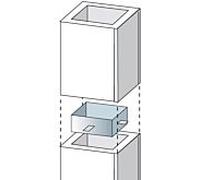 Connecteur Bertrams Camino-fix en acier inoxydable 02EV14 dimensions 140/140 mm