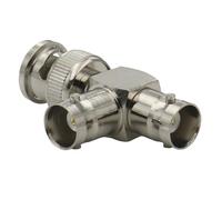 Connecteur BNC Q9 BNC vers BNC mâle femelle, Type 3 voies 4 voies, séparateur à Angle droit de 90 degrés, 2x Double mâle femelle(Type 2)
