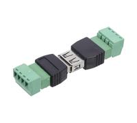 Connecteur Bornier USB 2.0 à Vis 4 Broches, Plastique Fer | Soudure, Contacts à Ressort en U, Format Compact Droit, pour Armoires de Commande et Câblage