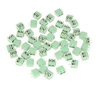 Connecteur Bornier Vis 2 Broches 5mm 50 Pcs Set PCB Universal Green Connecteur Bornier Electricite