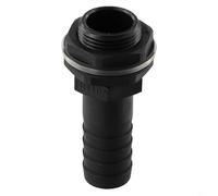 Connecteur cannelé de 2,5 cm pour trop-plein de réservoir d'eau, complet avec écrou et rondelle