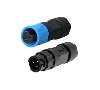 Connecteur circulaire autobloquant M12 IP67, fiche étanche 2/3/4 broches, petit connecteur d'alimentation mâle/femelle basse consommation(Male Female Docking,4P)