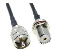 Connecteur coaxial à sertir droit RG58 PL259 SO239 mâle femelle, câble d'extension d'antenne RF 50 ohms, 5 m(TYPE D,8M)
