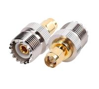 Connecteur Coaxial Coaxial droit en cuivre SMA femelle vers UHF PL259 SO239 TNC N mâle RF, 2 pièces(SMAJ to UNFK)