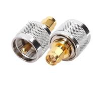 Connecteur Coaxial Coaxial droit en cuivre SMA femelle vers UHF PL259 SO239 TNC N mâle RF, 2 pièces(SMAJ to UNFJ)